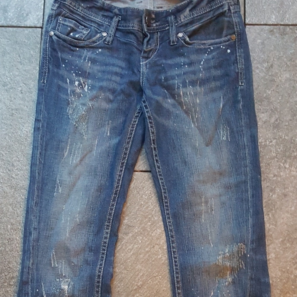 Distressed Express Jeans with Glitter - Picture 3 of 8